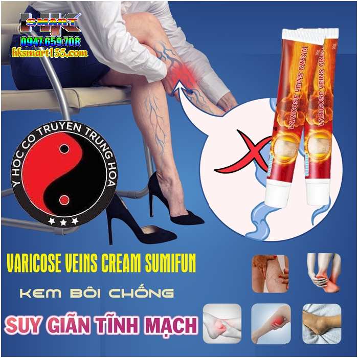 Kem Chống Suy Giãn Phồng Tĩnh Mạch Varicose Veins Cream Sumifun 20Gr