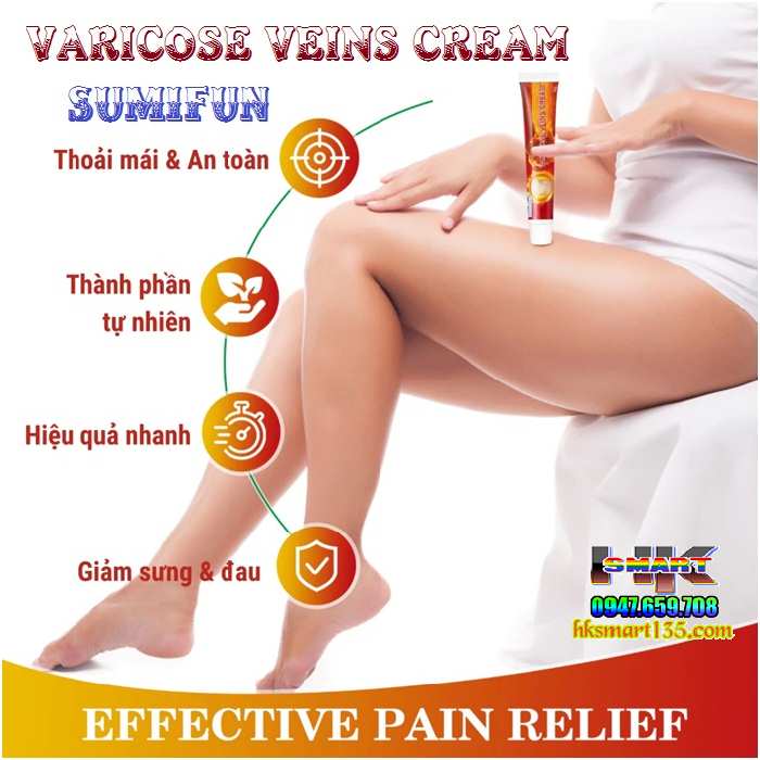 Kem Chống Suy Giãn Phồng Tĩnh Mạch Varicose Veins Cream Sumifun 20Gr