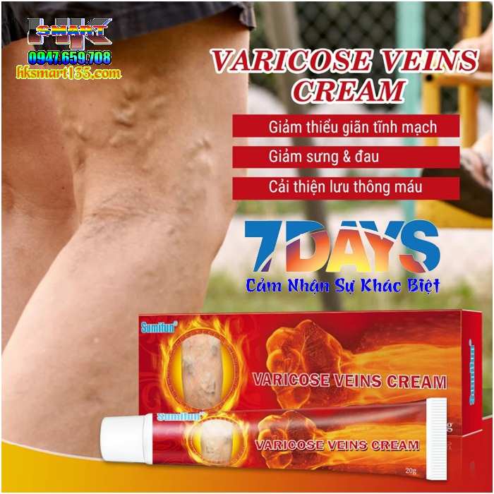 Kem Chống Suy Giãn Phồng Tĩnh Mạch Varicose Veins Cream Sumifun 20Gr