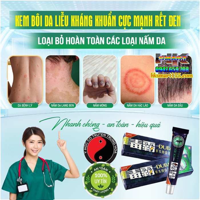 Kem Bôi Da Liễu Kháng Khuẩn Cực Mạnh Rết Đen Đặc Trị Nấm Ngứa, Ghẻ Lở, Hắc Lào, Á Sừng, Mề Đay, Tổ Đỉa, Vảy Nến, Viêm Da Cơ Địa
