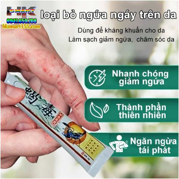 Kem Bôi Da Liễu Bọ Cạp Phiên Bản 2025 Đặc Trị Nấm Ngứa, Ghẻ Lở, Hắc Lào, Á Sừng, Mề Đay, Tổ Đỉa, Vảy Nến, Viêm Da Cơ Địa