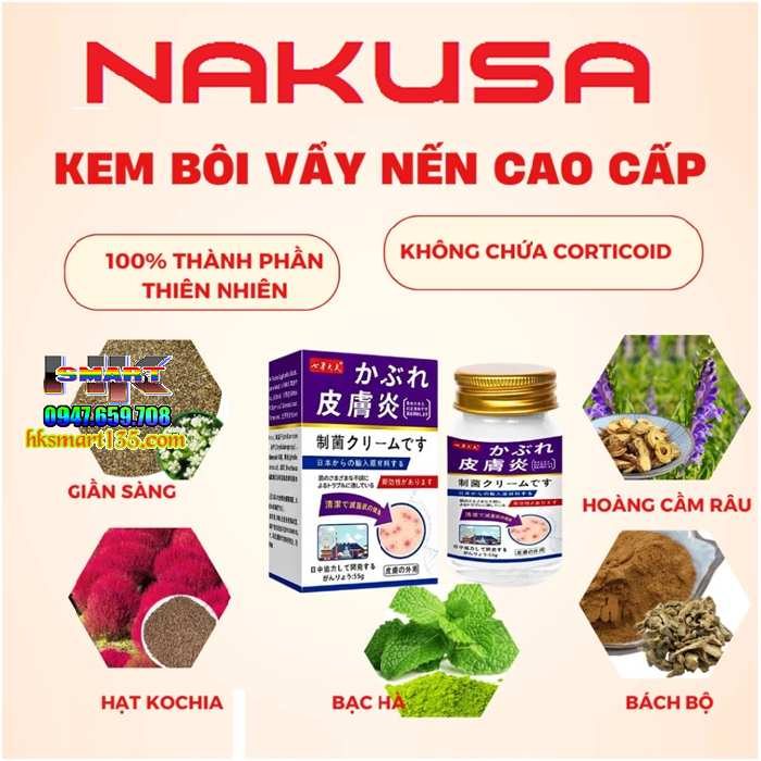Kem bôi Nakusa đặc trị viêm da cơ địa, á sừng, vảy nến đến từ Nhật Bản