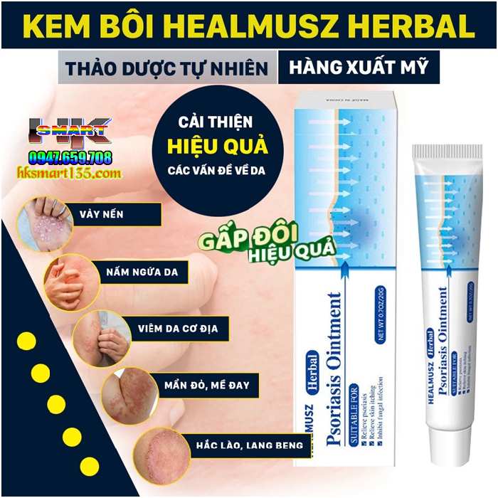 Kem bôi vảy nến HEALMUSZ Psoriasis Ointment xuất Mỹ