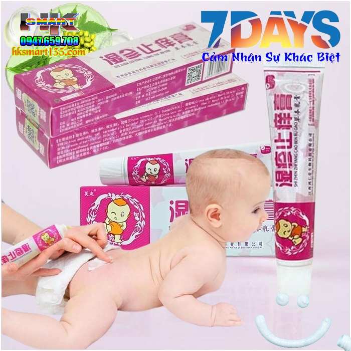 Kem Bôi Thảo Mộc Chuyên Nấm Ngứa Chàm Sữa Côn Trùng Đốt Ben Ru Gao 15gr Dành Riêng Cho Bé