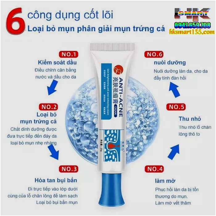 Kem Chấm Mụn Cấp Tốc Dongnaier 25gr- Loại Bỏ Nhanh Chóng Các Loại Mụn