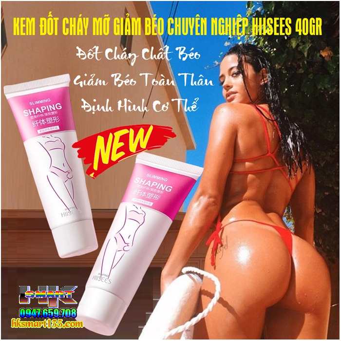 Kem Đốt Cháy Mỡ Giảm Béo Chuyên Nghiệp Hiisees 40gr- Tiêu Mỡ Giảm Béo Toàn Thân Hiệu Quả