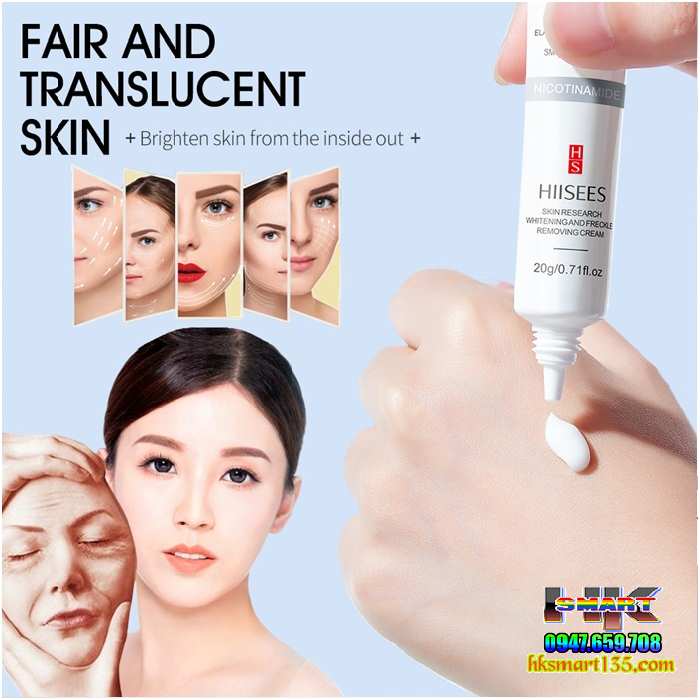 Kem Dưỡng Ẩm Trắng Da Và Chống Nhăn Hiisees Whitening