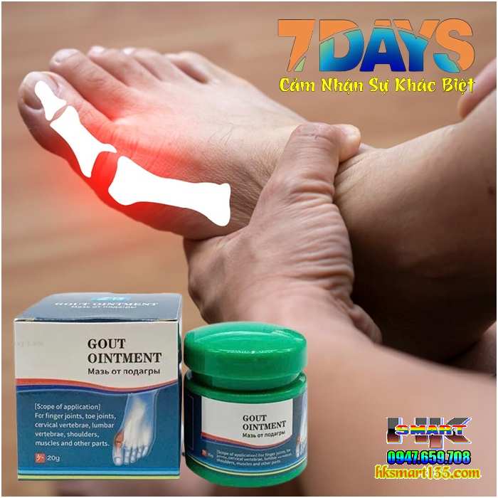 Kem Giảm Đau Sưng Gout Khớp Ngón Tay Và Ngón Chân Pain Relief Cream/gout Ointment/20g