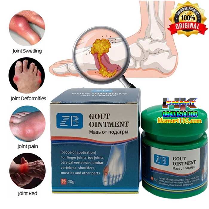 Kem Giảm Đau Sưng Gout Khớp Ngón Tay Và Ngón Chân Pain Relief Cream/gout Ointment/20g