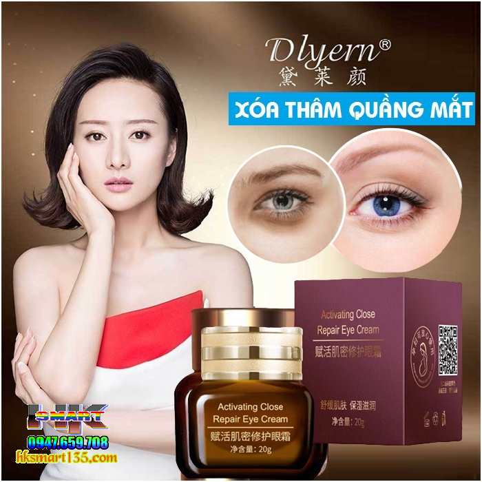 Kem Giảm Thâm Mắt Xoá Mờ Nếp Nhăn DLYERN Activating Close Repair Eye 20g