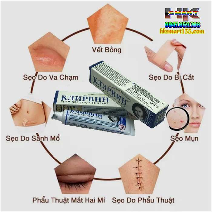 Kem Làm Mờ Thâm Sẹo, Giảm Thâm Nám Tàn Nhang Klirvin Của Nga