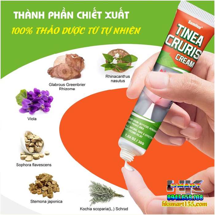 Kem Trị Ngứa Vùng Kín Hậu Môn Sumifun Tinea Cruris 30Gr