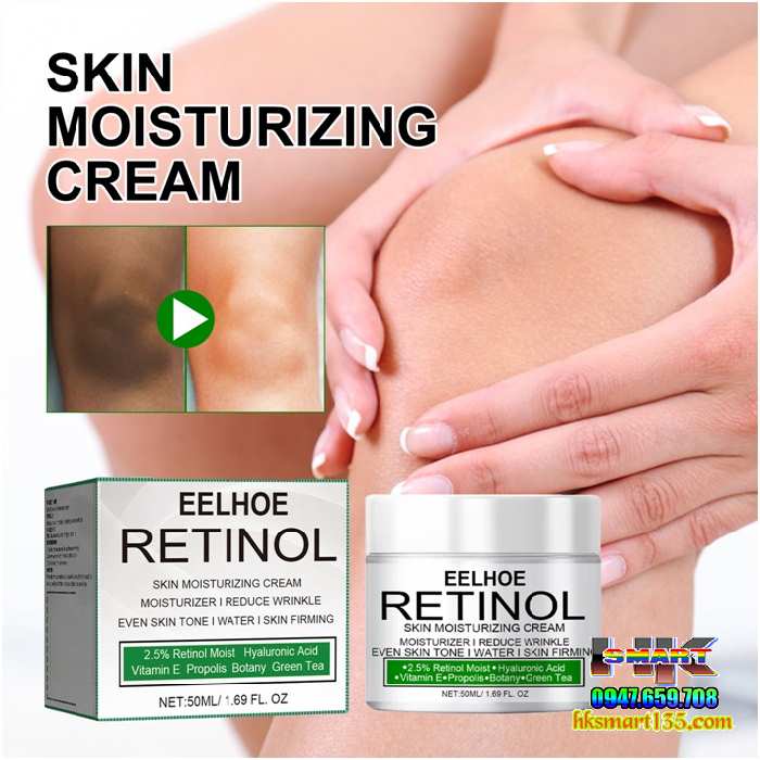 Kem Retinol Eelhoe 30gr-Dưỡng Ẩm Làm Trắng Sáng Da Cô Cậu Nhỏ, Hồng Nhũ Hoa, Vùng Nách, Đầu Gối, Khuỷu Tay, Bikini