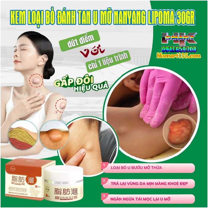 Hũ Kem Thảo Mộc Loại Bỏ Đánh Tan U Mỡ Bướu Cổ Nanyang Lipoma 30gr