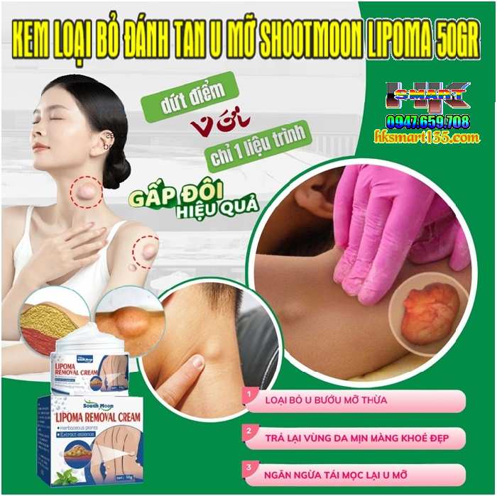 Hũ Kem Thảo Mộc Loại Bỏ Đánh Tan U Mỡ Bướu Cổ ShootMoon Lipoma 50gr