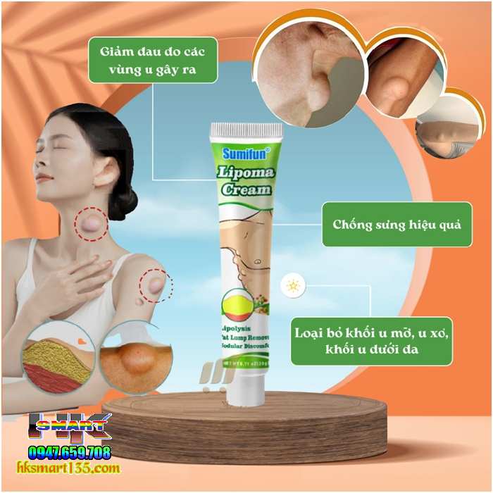 Kem Loại Bỏ Đánh Tan U Mỡ Bướu Cổ Tuyến Giáp Dưới Da Sumifun Lipoma Lipolysis 20gr