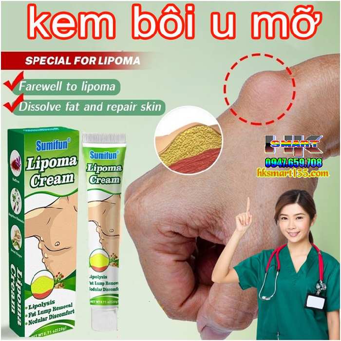 Kem Loại Bỏ Đánh Tan U Mỡ Bướu Cổ Tuyến Giáp Dưới Da Sumifun Lipoma Lipolysis 20gr