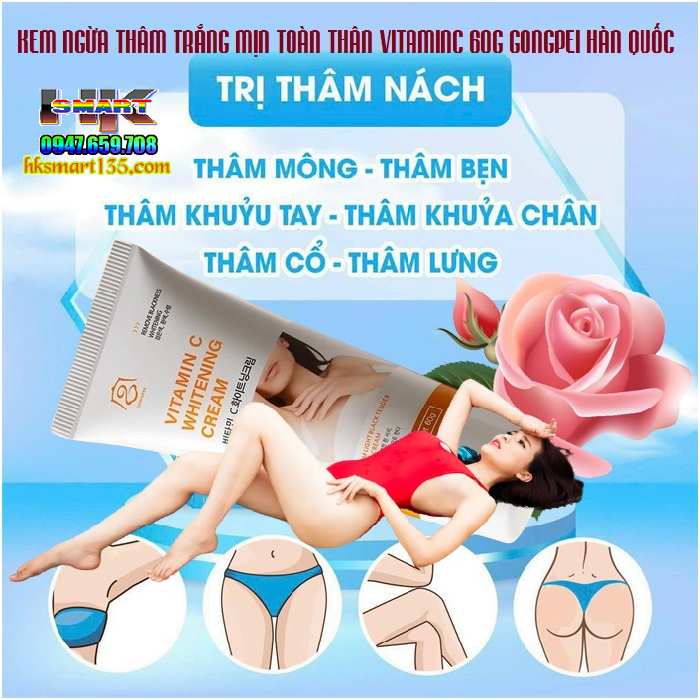 Kem Ngừa Thâm Trắng Mịn Toàn Thân Vitaminc 60g Gongpei Hàn Quốc