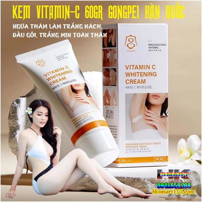 Kem Ngừa Thâm Trắng Mịn Toàn Thân Vitaminc 60g Gongpei Hàn Quốc