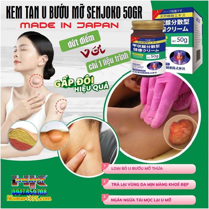 Kem Tan U Tuyến Giáp Senjoko Nhật Bản 50gr - Kem Tan Tuyến Giáp, Cường Giáp Hiệu Quả