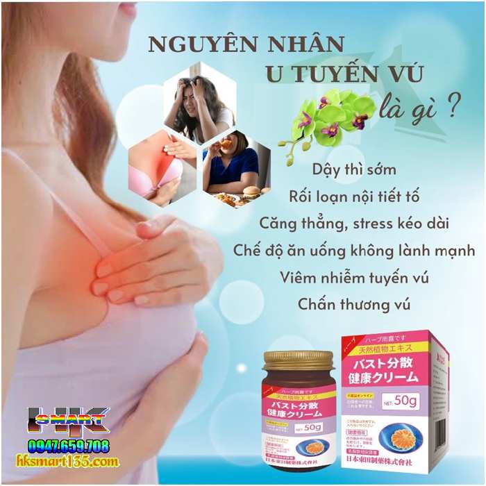 Kem Tan U Bướu Tuyến Vú, Tiêu Nang Senjoko Nhật Bản 50gr- Hỗ Trợ Hiệu Quả U Mỡ, Bướu Hạch, U Xơ Tuyến Vú