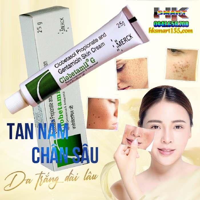 Kem trị nám tàn nhang Clobetamil G