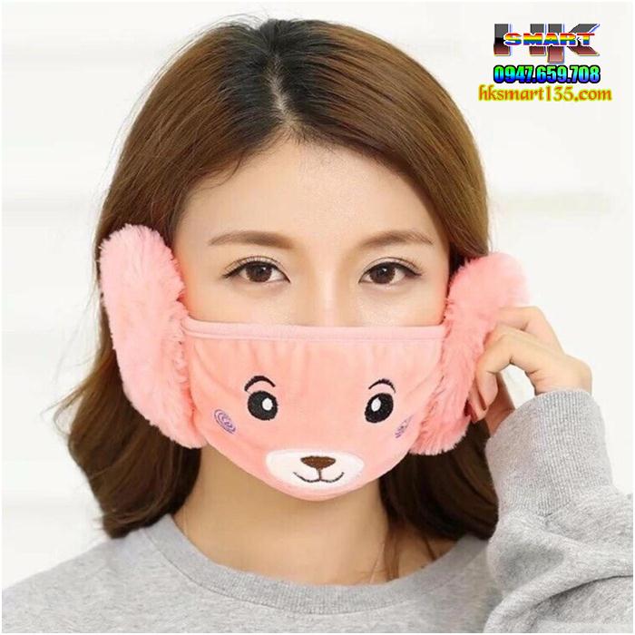 Khẩu trang bịt tai giữ ấm cho các Girl