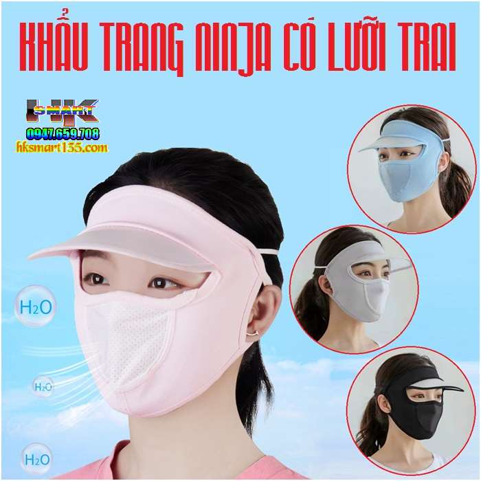 Khẩu trang Ninja chống nắng có lưỡi trai