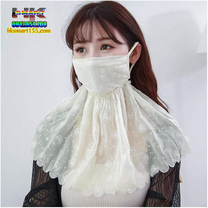 Khẩu trang công chúa trùm cổ chống nắng