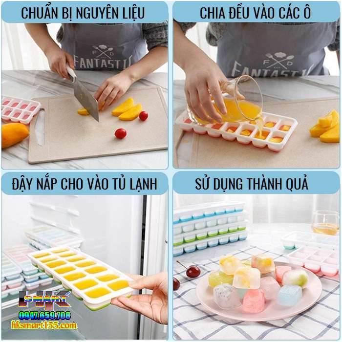 Khay làm đá, làm thạch, đựng đồ ăn dặm cho bé