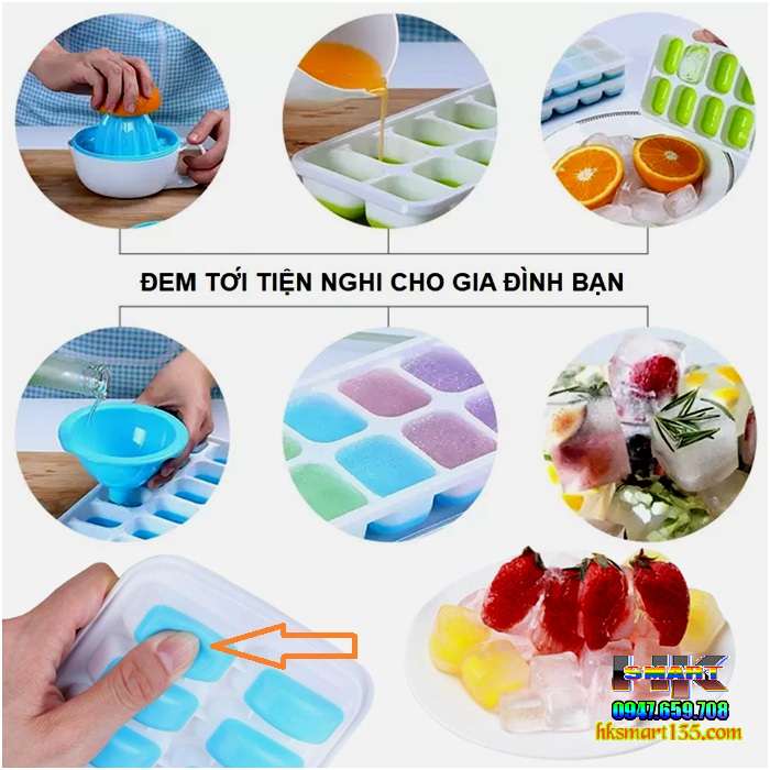 Khay làm đá, làm thạch, đựng đồ ăn dặm cho bé