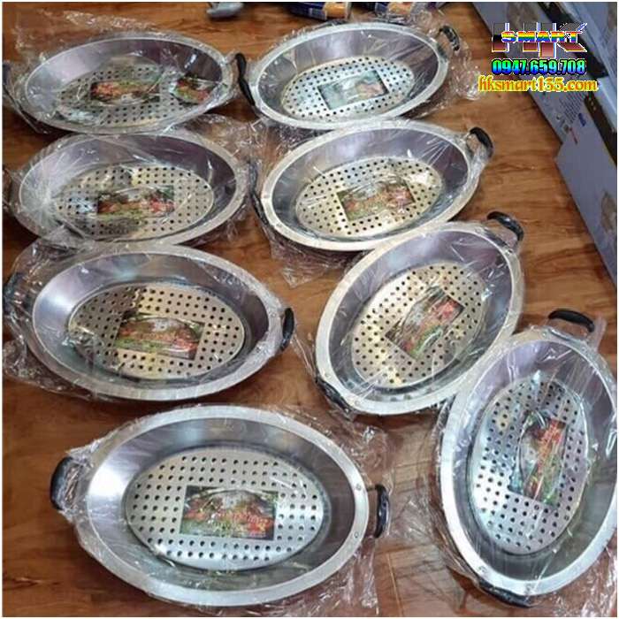 Khay lẩu cá chép om dưa inox tiện dụng