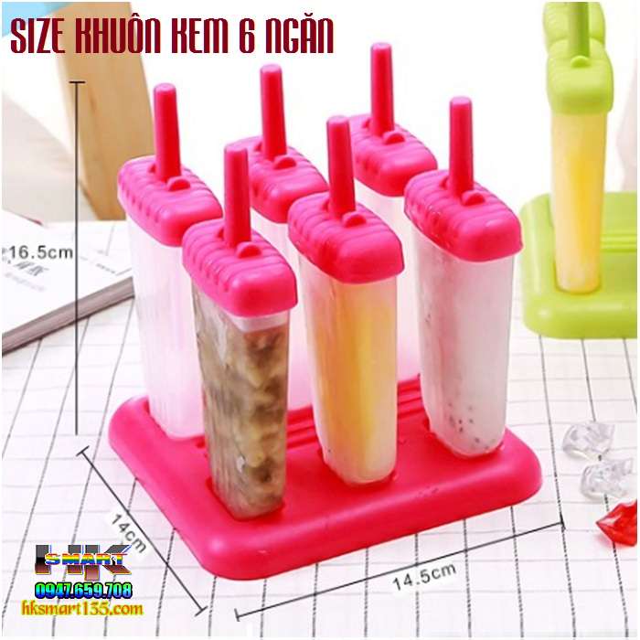 Bộ khuôn làm kem que tiện dụng