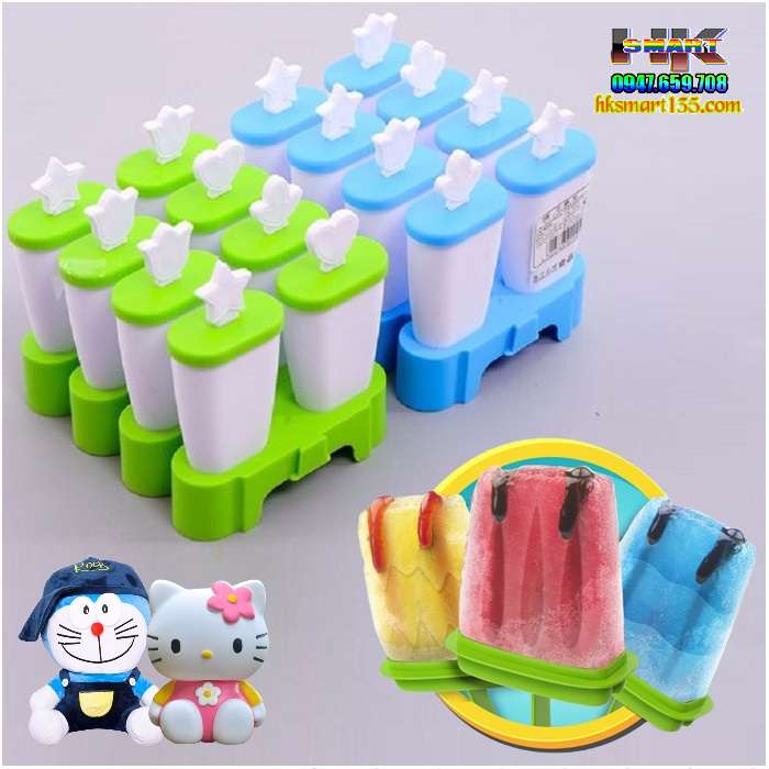 Bộ khuôn làm kem que tiện dụng