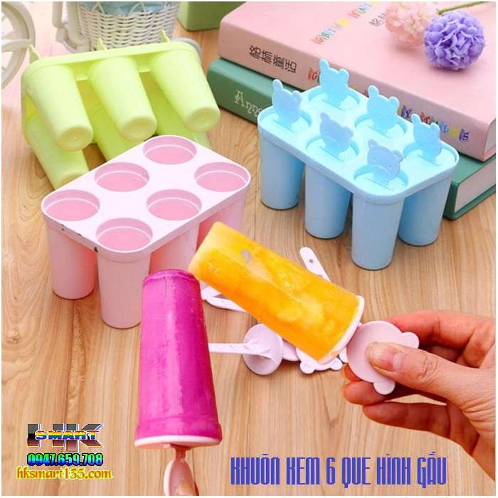 Bộ khuôn làm kem que tiện dụng