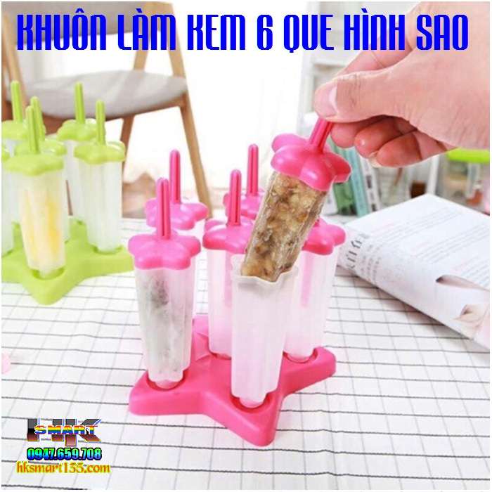 Bộ khuôn làm kem que tiện dụng