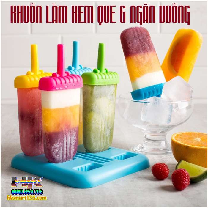 Bộ khuôn làm kem que tiện dụng