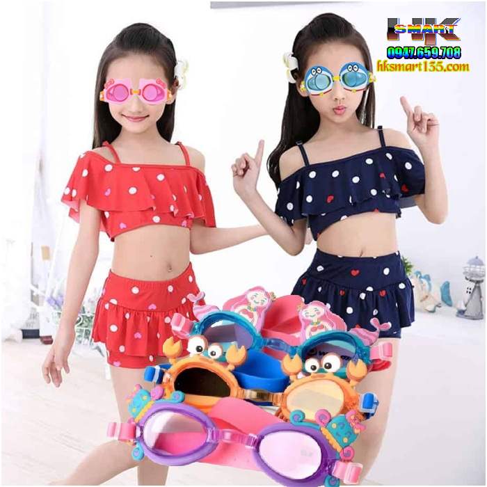 Kính bơi cho bé trong suốt- Kính bơi hình thú