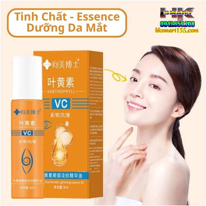 Thanh Lăn Tinh Chất Dưỡng Mắt Lutein Vc 8ml- Dưỡng Mắt, Giảm Thâm Bọng Mắt Làm Sáng Và Mờ Nếp Nhăn, Trẻ Hoá Làn Da
