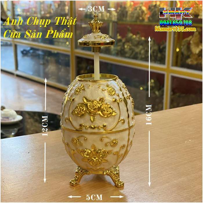 Lọ đựng tăm mạ vàng