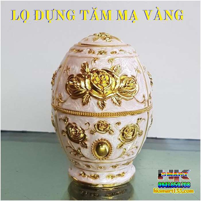 Lọ đựng tăm mạ vàng