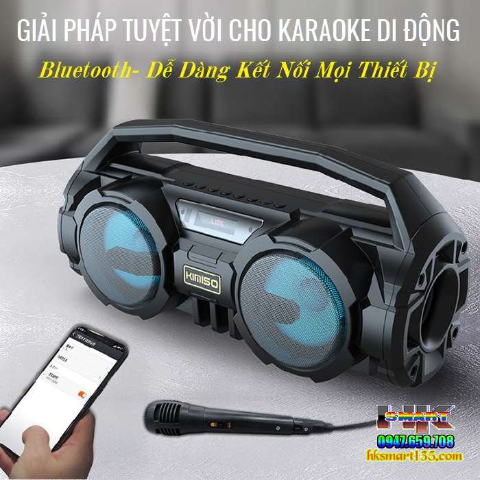 Loa bluetooth karaoke Kimiso S1