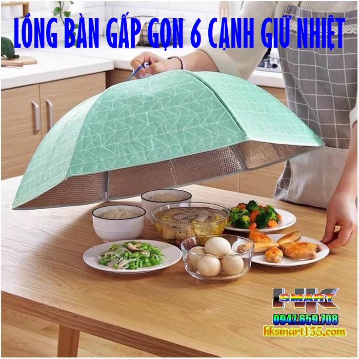 Lồng bàn giữ nhiệt thức ăn gấp gọn