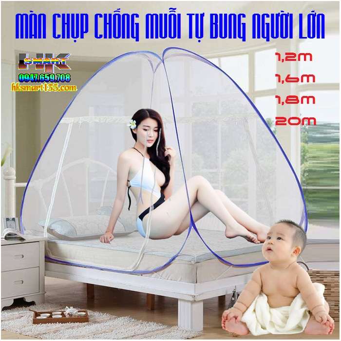 Màn chụp chống muỗi tự bung cao cấp