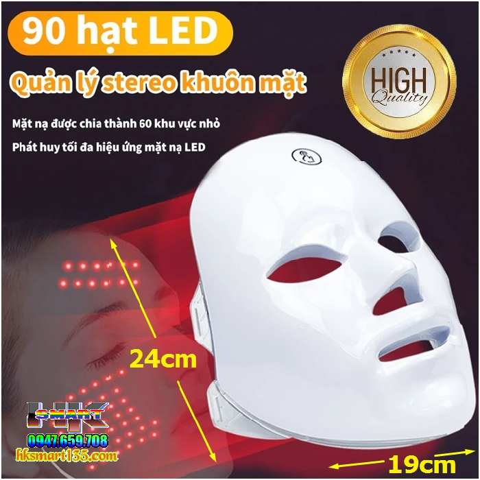 Mặt Nạ Quang Học Led Photon 7 Màu, Hỗ Trợ Spa