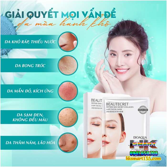 Mặt Nạ Thuỷ Tinh Trong Suốt Thạch Collagen Bioaqua Mask