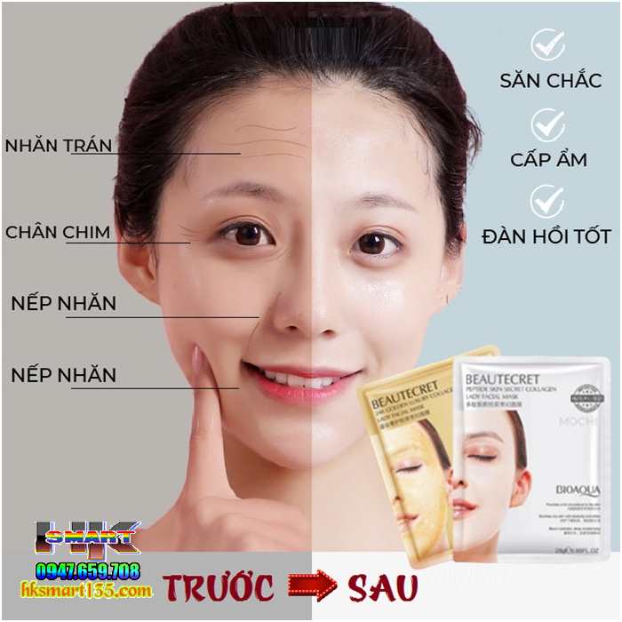 Mặt Nạ Thuỷ Tinh Trong Suốt Thạch Collagen Bioaqua Mask