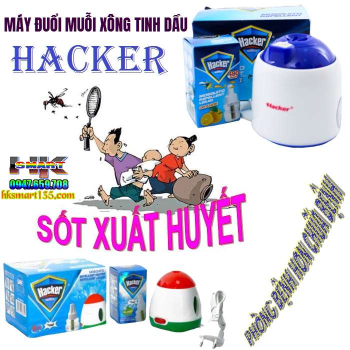 Máy đuổi muỗi xông tinh dầu Hacker