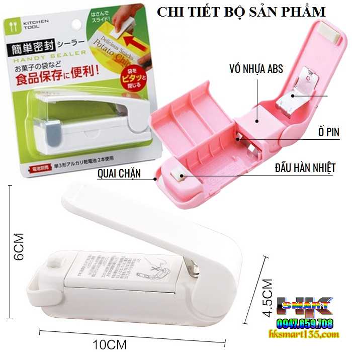 Máy hàn miệng túi nylong mini công nghệ Nhật Bản