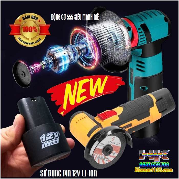 Máy Mài Cắt 12v Cầm Tay Mini Đa Năng